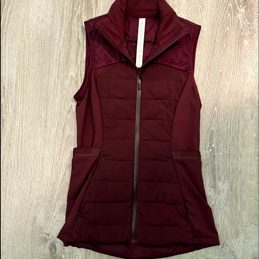 Lululemon Down for It All Vest (Red Merlot)